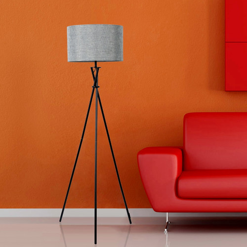 Red tripod shop floor lamp